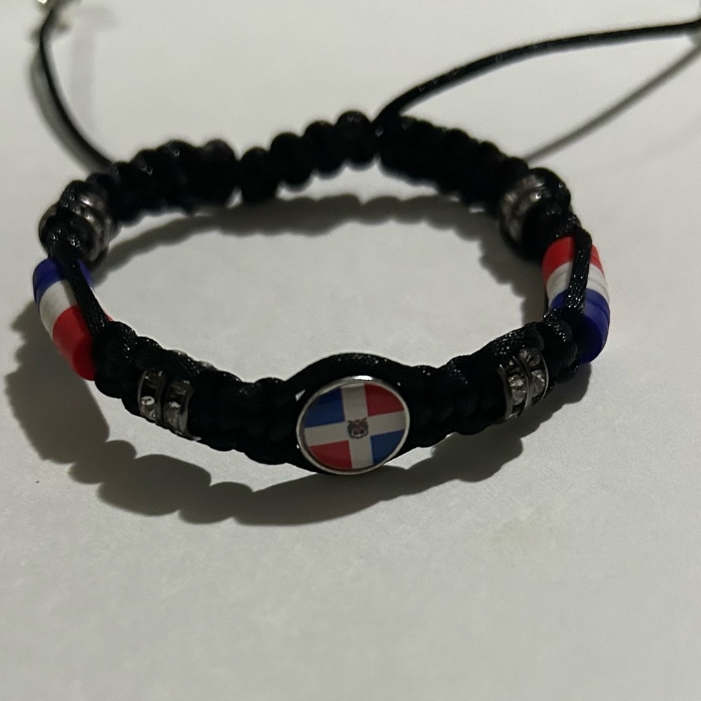 Dominican flag bracelet